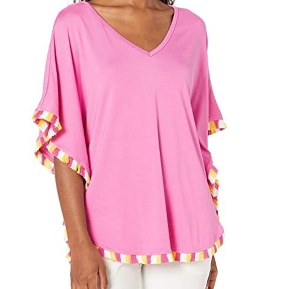 TRINA Turk Delfino Top in Pink Fusion Size XS/S New with Tags - Picture 3 of 10